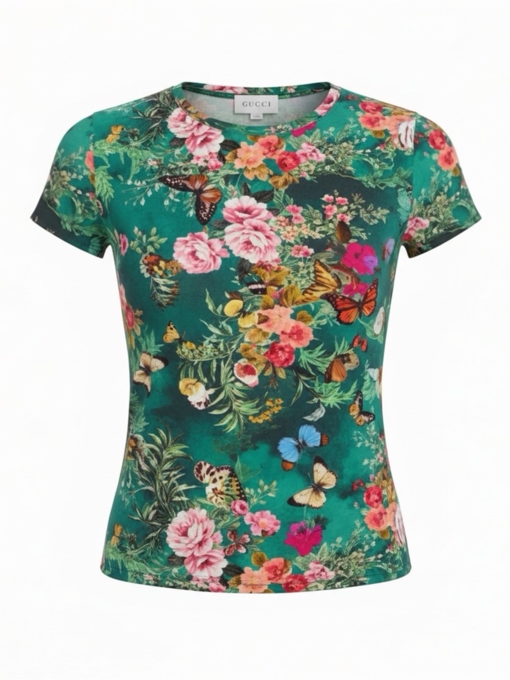 L'AGENCE Ressi Charonda Butterfly Floral Print Women’s Fitted Tee Size XSmall - Picture 10 of 12